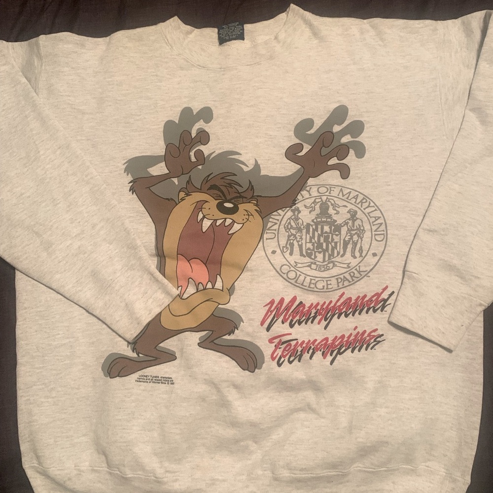 Vintagepaxks Exclusive U of M (Maryland) “Taz” Sweater. Vintage.